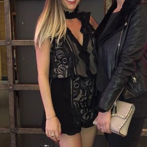 ALEXIS romper XS Black Lace